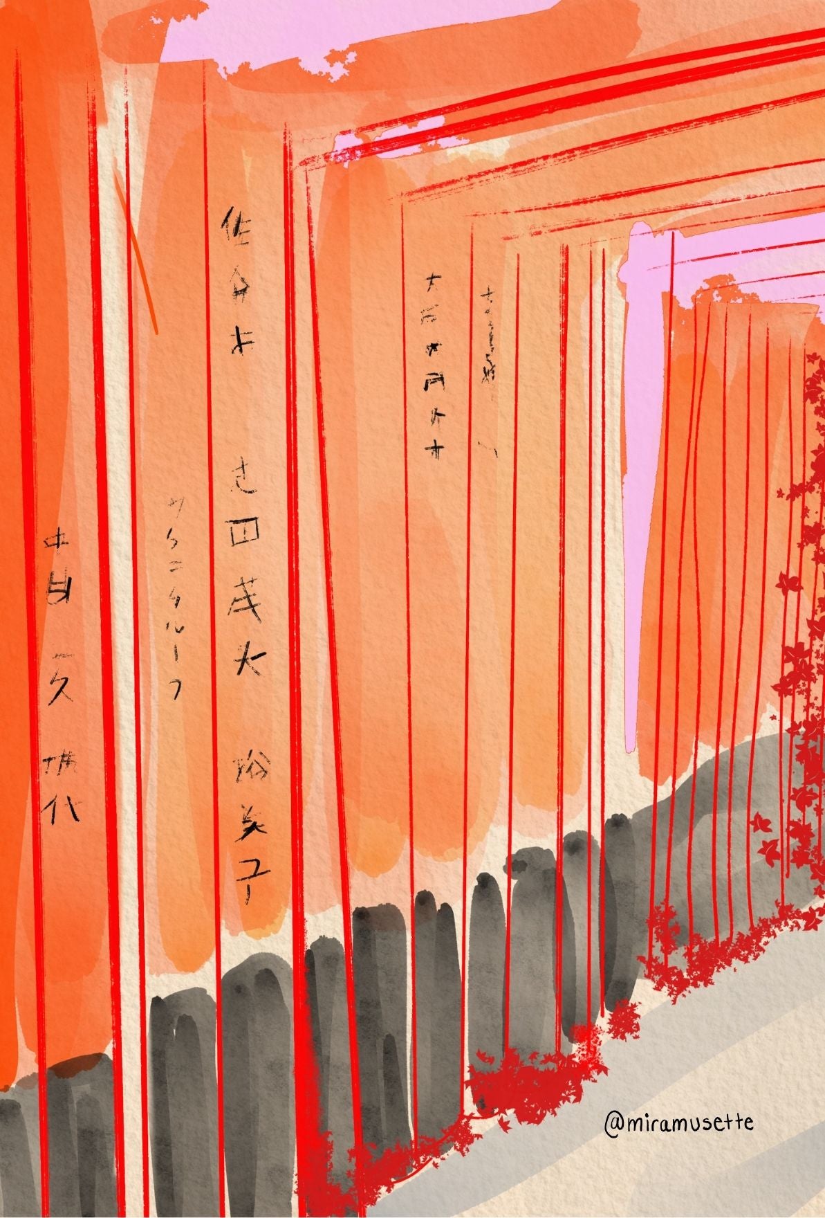 Kyoto Postcard Art Print