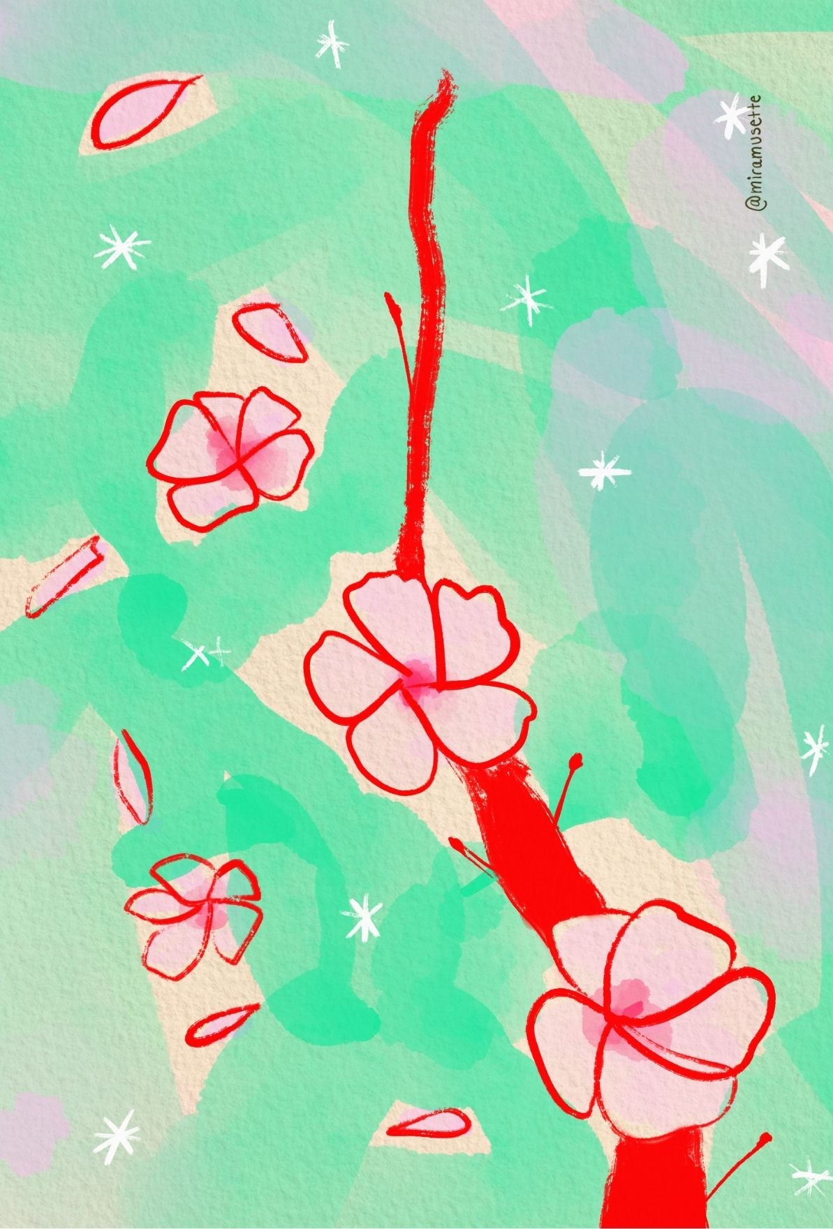 Sakura Postcard Art Print