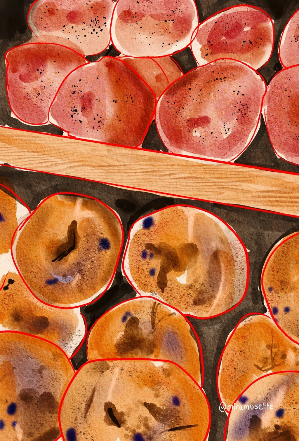 Bagels Postcard Art Print