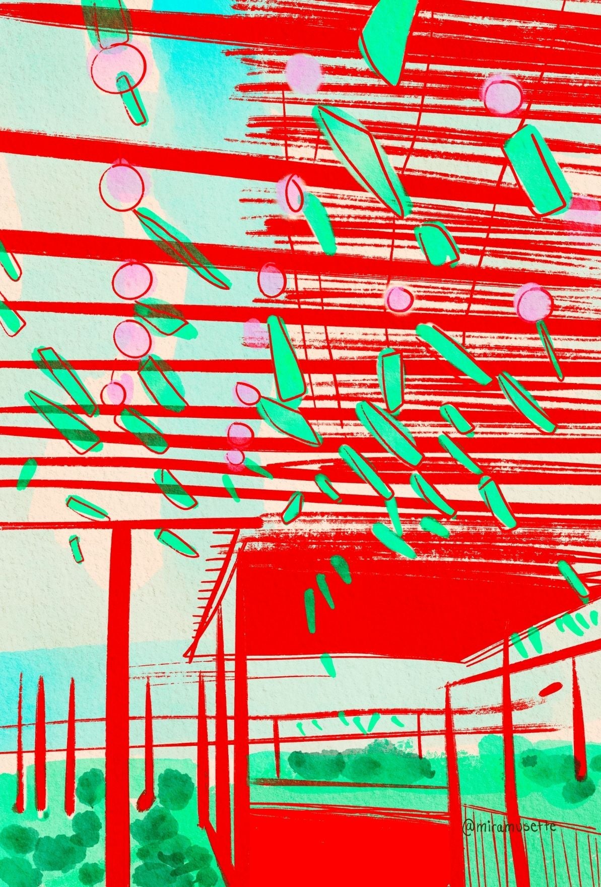 Ueno Park Postcard Art Print